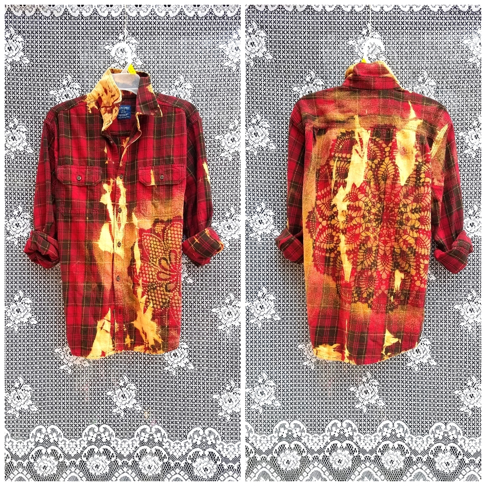 Bleach Distressed Flannel